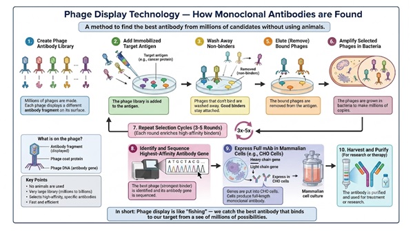 Phage Display Technology in Monoclonal Antibodies production